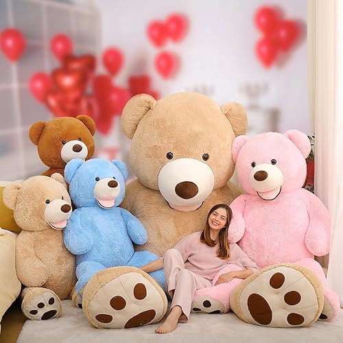 Vista 29 de MaoGoLan - Oso de peluche gigante para niñas Marrón