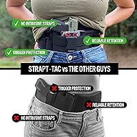 Vista 3 de Clip & Carry STRAPT-TAC - Funda para banda para el vientre, uso con cualquier funda de pistola Kydex IWB para transporte oculto