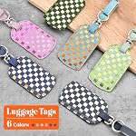 Luggage Tags for Suitcases Travel Accessories: Leather Luggage Tag 3 Pack TSA Approved Airplane Travel Essentials for Women, Bag Tags for Luggage Long Flight Must Haves Travels Gift Airport Essentials