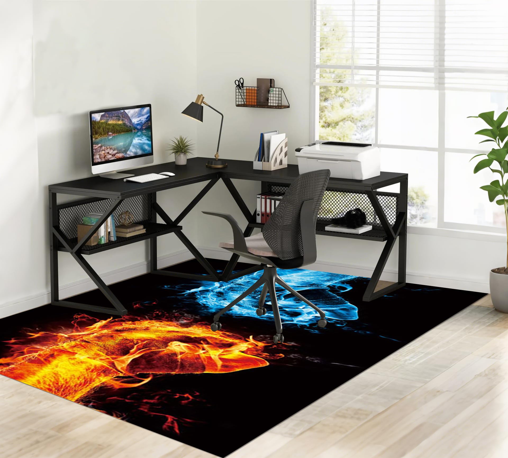 Alfombra Silla Ruedas Alfombrilla Silla para Suelos Duros 150 x 180 cm