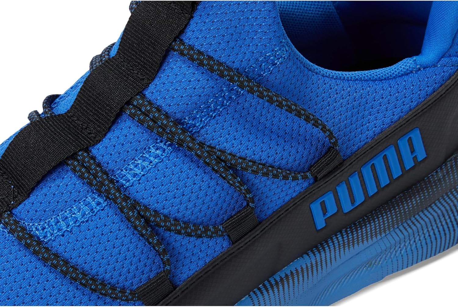Puma Unisex-Child Softride One4All Slip On Shoes, Mountain Blue-Black AH25, Big Kid 4.5