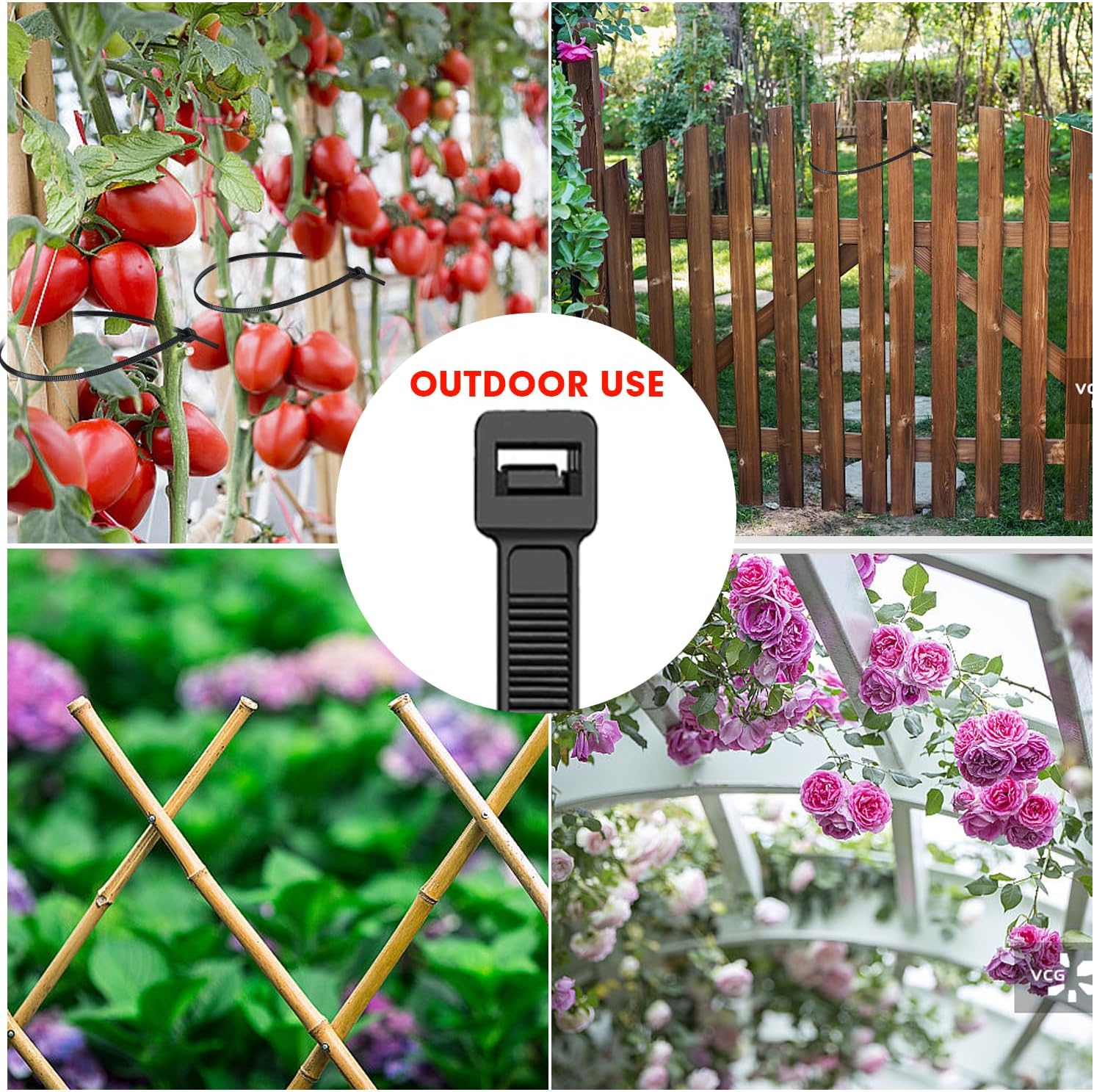 Zip Ties, RAZCC 1200pcs Black Cable Zip Ties 14 Inch, Heavy Duty Plastic Wire Ties with 50lb Tensile Strength, Self-Locking Black Nylon Tie Wraps for Indoor and Outdoor