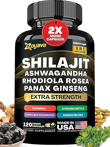 Shilajit 9000 Panax Ginseng 1500 mg Ashwagandha 2000 MG Rhodiola Rosea 1000MG, cúrcuma 500 MG, Gingko Biloba 500 MG, ortiga picante 250 MG, hongo