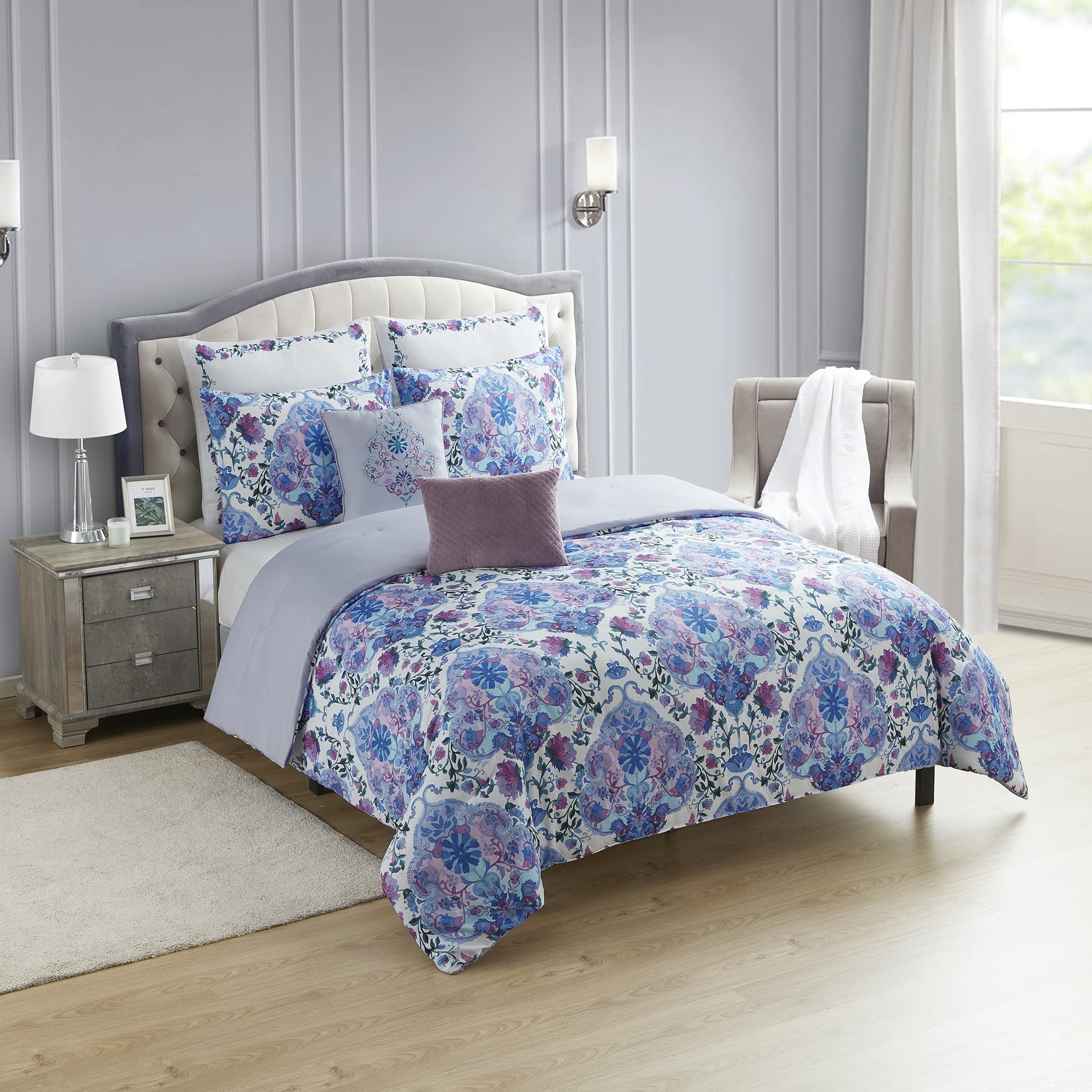 Sweet Home Collection Con Shams, cuscini decorativi e federe, Juliette, Queen