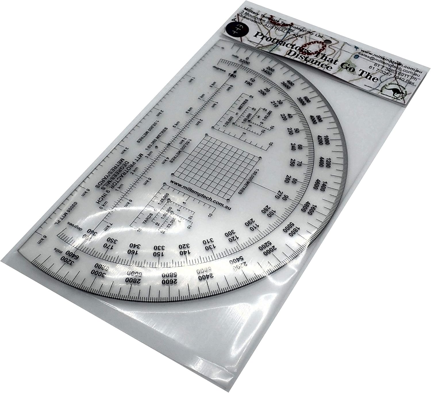Degrees Mils Meters Yards Protractors