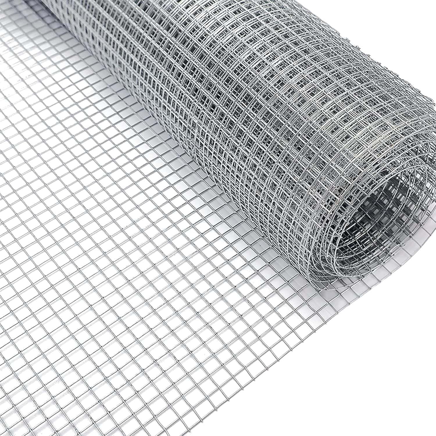 Malla Metalica Galvanizada Protectora | Valla Rejilla Jardin Exterior Gallinero Resistente con Alambre Galvanizado Electrosoldada Agujeros | Tela Conejera Fácil Instalación [6mm - Rollito 5m]