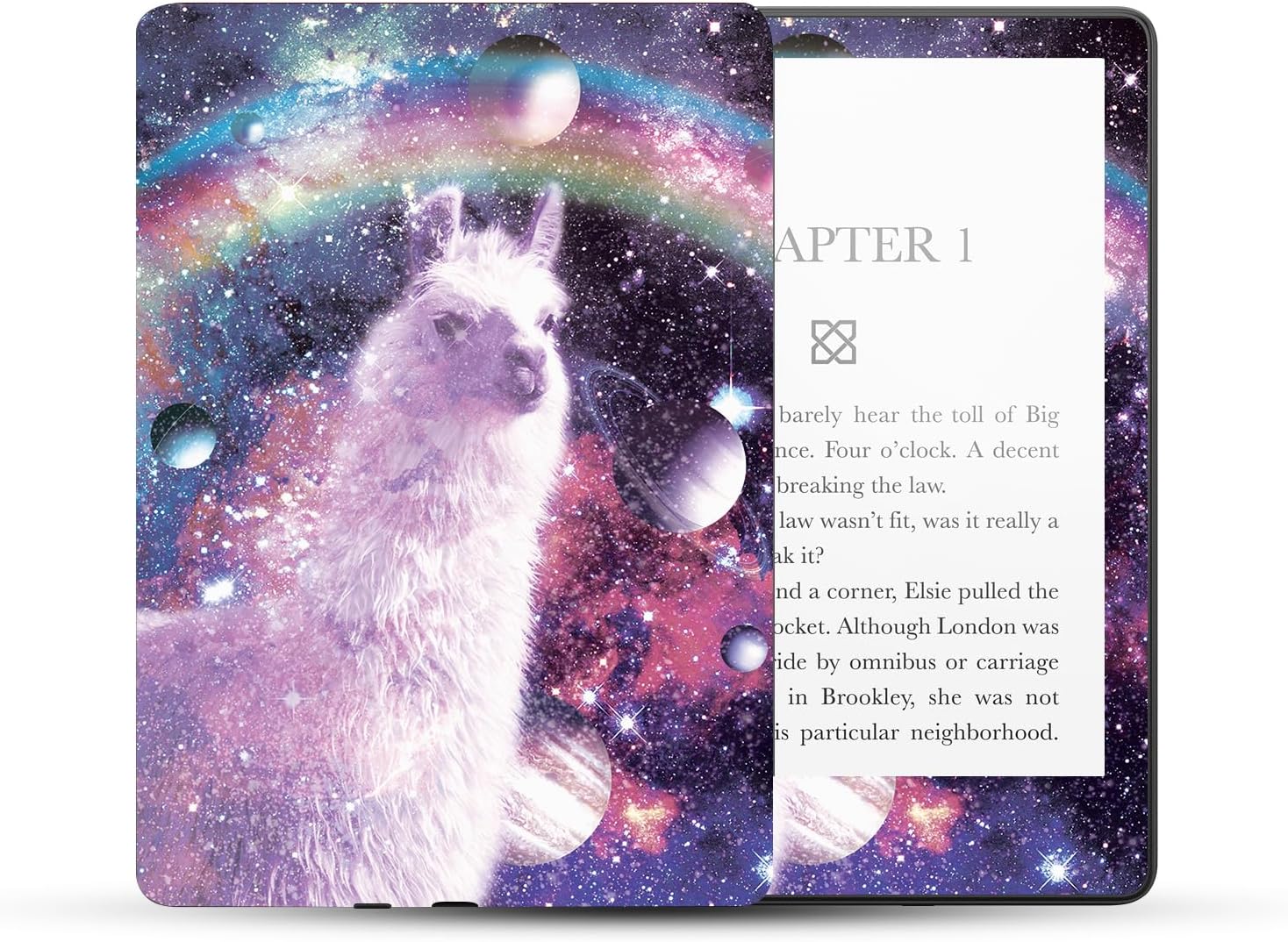 MightySkins Skin Compatible with Amazon Kindle Paperwhite 5 6.8-inch 11th Gen (2021) Full Wrap - Llama Constellation | Protective, and Unique Vinyl Decal wrap Cover | Easy to Apply | Made in The USA