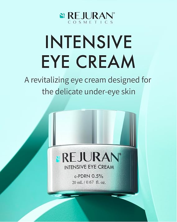 REJURAN Intensive Eye Cream, c-PDRN - Fast-Acting Eye Treatment for Wrinkles, Lifting, and Dark Circles. Instant Hydration and Visible Revitalization. Korean Skin Care (0.67 fl oz)
