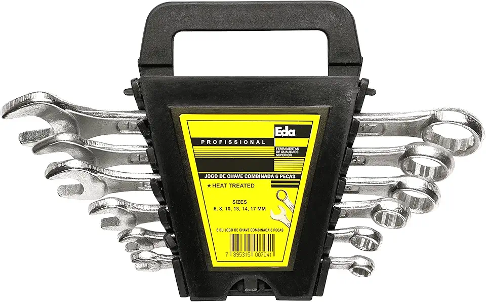 EDA Chaves Combinadas 6 Peças Eda Preto