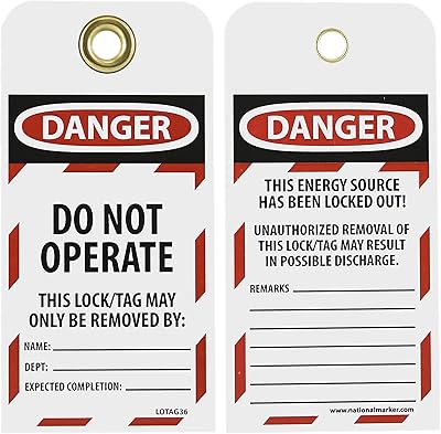 NMC LOTAG36-25 Lockout Tag,