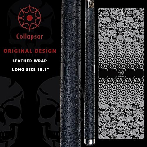 Miniatura 3 de Collapsar CBP Palo de Billar con Estuche Duro 1X1, Punta de 13 mm con Tecnología de Baja Deflexión, Taco de Billar de 58" de 2 Piezas, 19-21 oz,