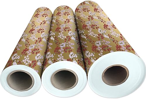 Miniatura 5 de JILLSON & ROBERTS Papel de regalo floral a granel, flores a la deriva, 14 resma 208 pies x 24 pulgadas