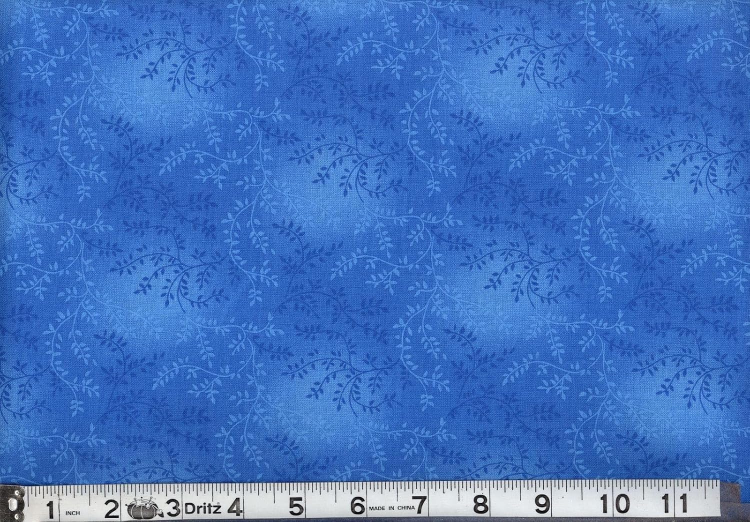 Quilt Backing, Large, Seamless, Medium Blue Vines, from AQCO, 108"x108"