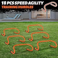 Vista 5 de Wettarn 18 unidades de entrenamiento de velocidad de 6 pulgadas, obstáculos de entrenamiento de agilidad, obstáculos de entrenamiento duradero