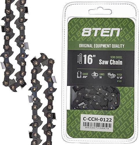 Vista 211 de 8TEN Cadena de motosierra para Husqvarna 254 455 340 351 353 350 55 455 Rancher Poulan Jonsered Echo 16 pulgadas .050 .325 66DL