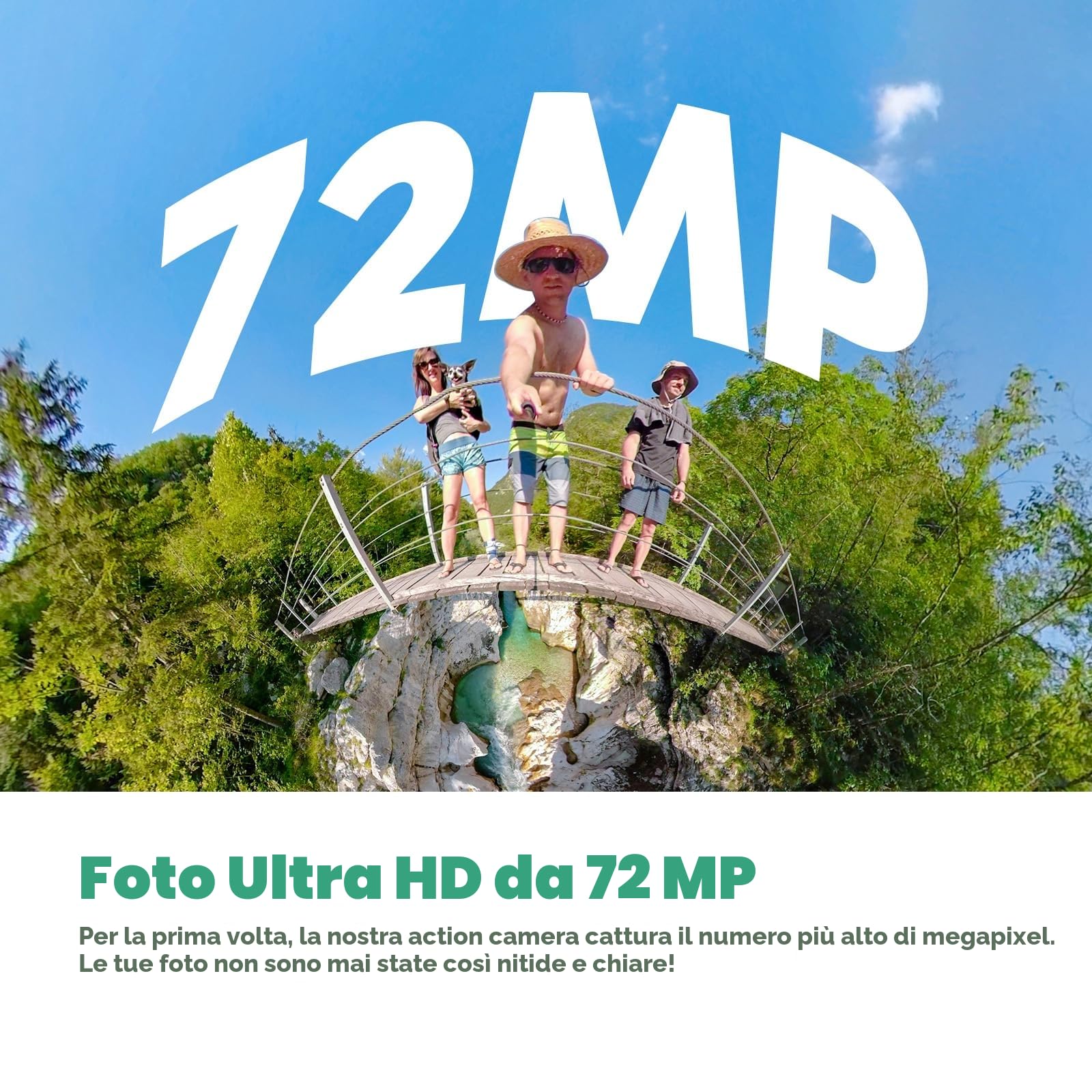 AKASO Action Cam Creator 360° con microSD da 256 GB