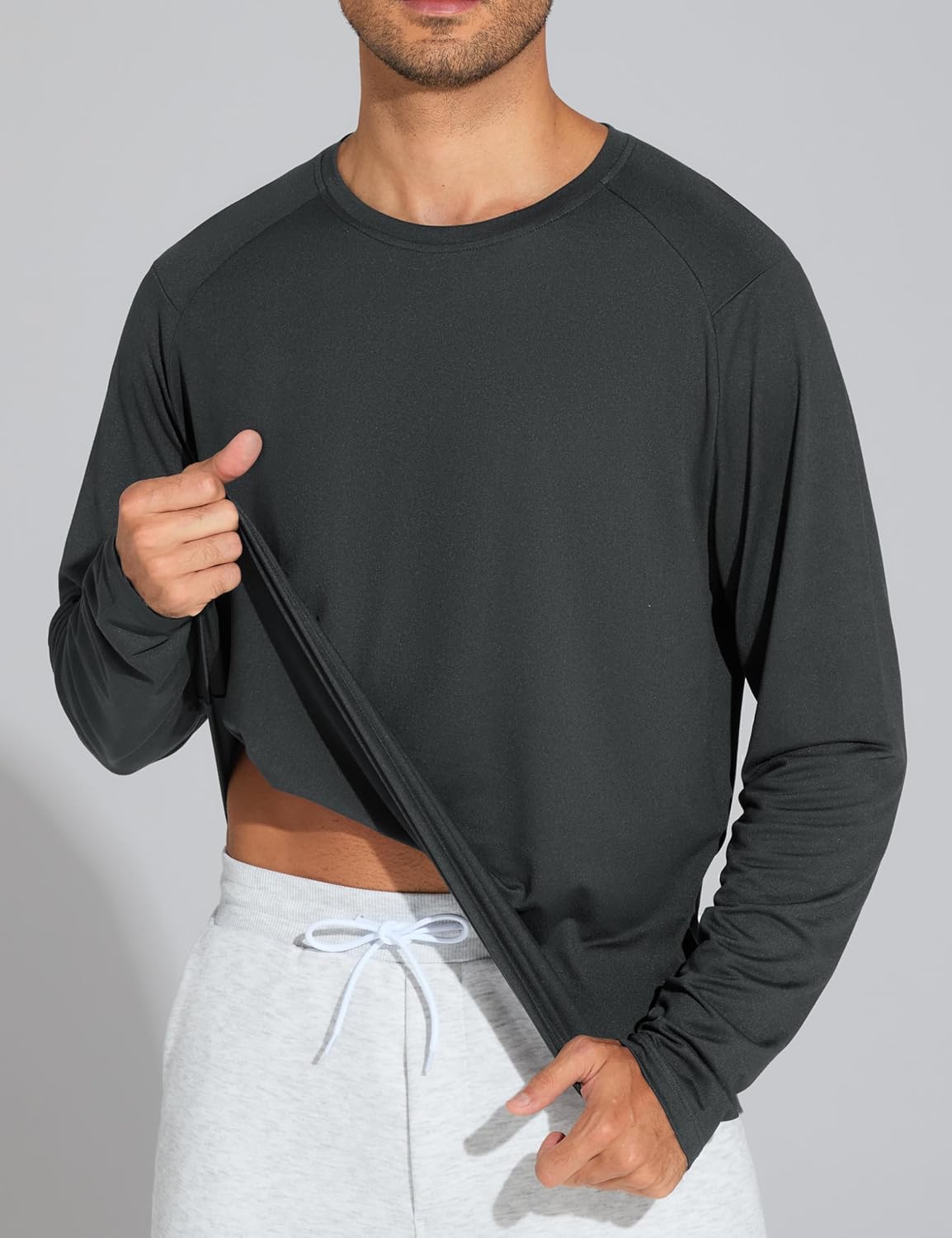 THE GYM PEOPLE Men's Long Sleeve Soft Workout Shirts UPF 50+ Fall Lightweight Athletic Pullover Tops for Hiking Running - Image 4