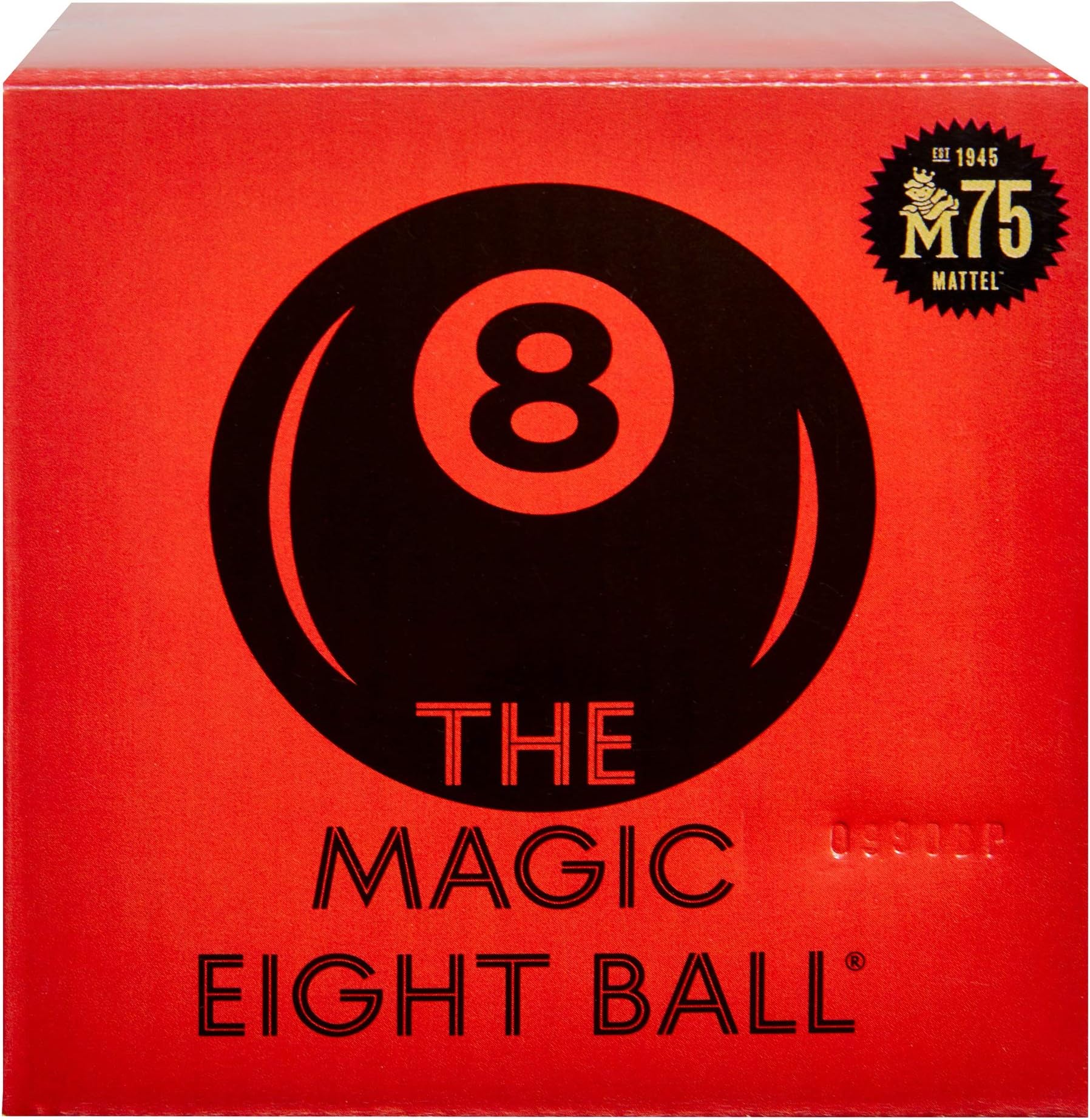 Mattel Games Magic 8 Ball Novelty Game, 75th Anniversary Collectible Toy, Sparkling Fortune-Telling Gag Gift with Floating Answers for Family & Game Nights