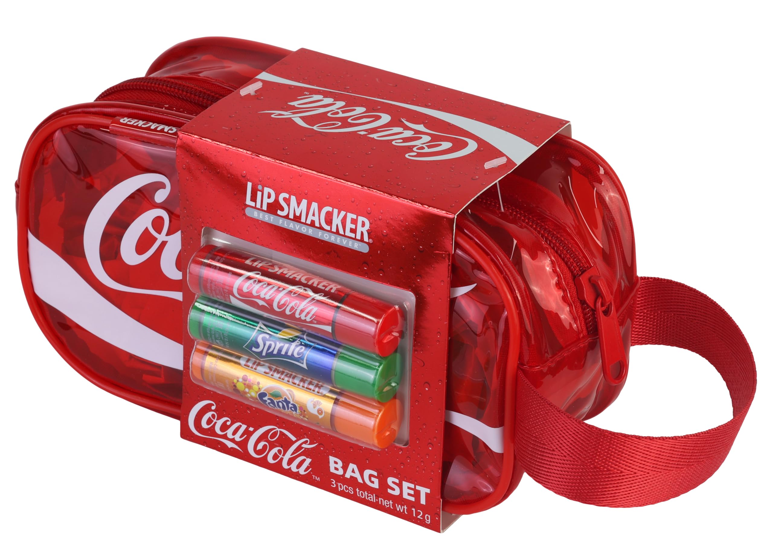 Lip Smacker Coca-Cola Handy Bag Set, 3 Bálsamos Labiales para Niños con Sabor Original Coca-Cola, Fórmula Transparente e Hidratante en oferta en Amazon