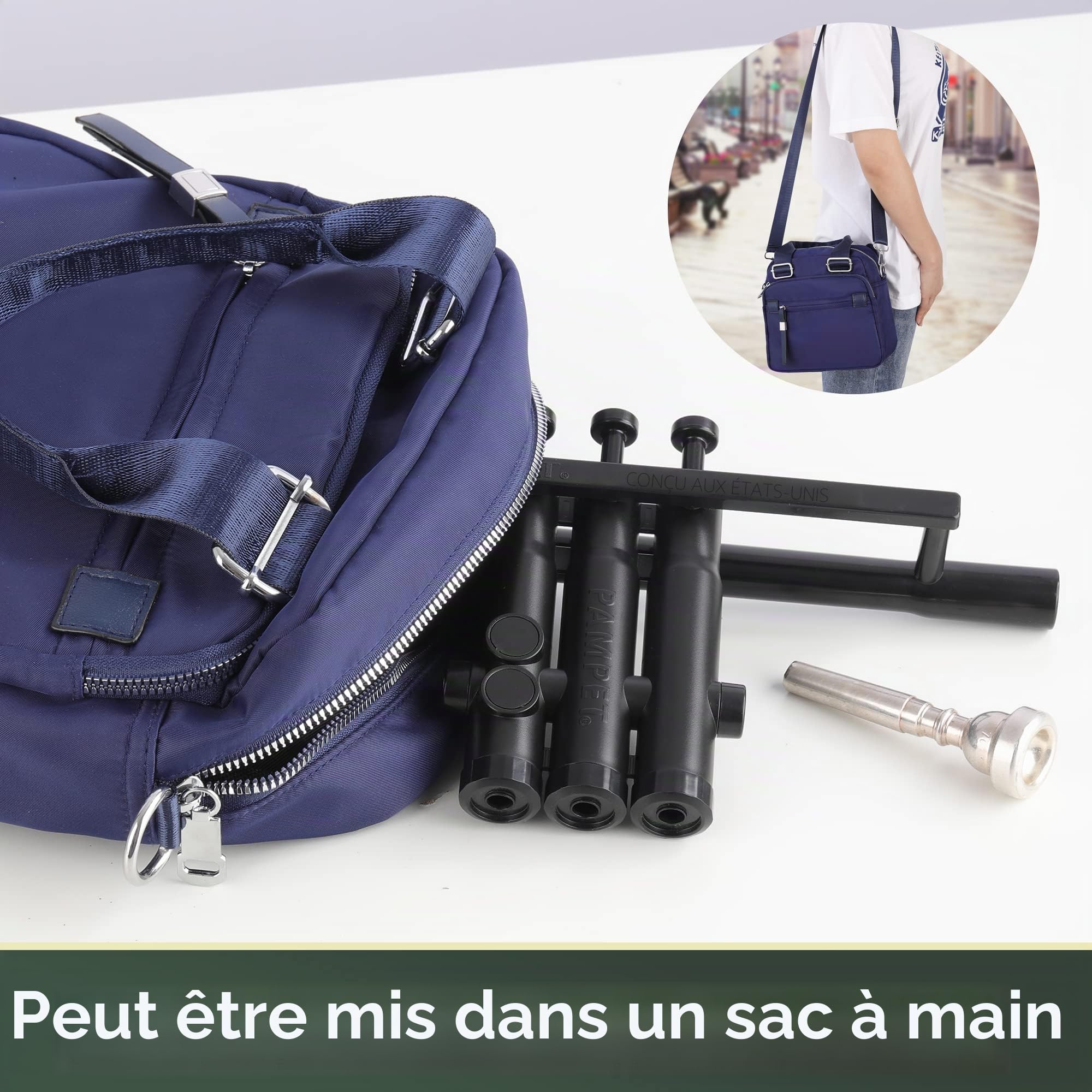 PAMPET TruTra Appareil d'entraînement de trompette standard en si bémol pour étudiant débutant