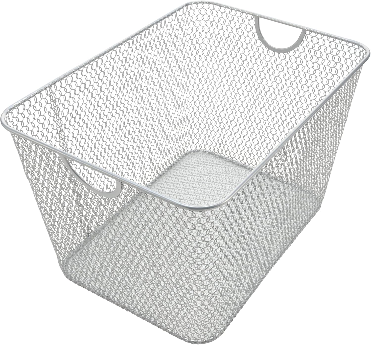 YBM HOME Kitchen Pantry Organizer Wire Basket for Shelves, Cabinets, Pantry, Countertop, Mesh Open Storage Bin Metal Basket for Organizing Food Supplies 14 x 10 x 9, Silver