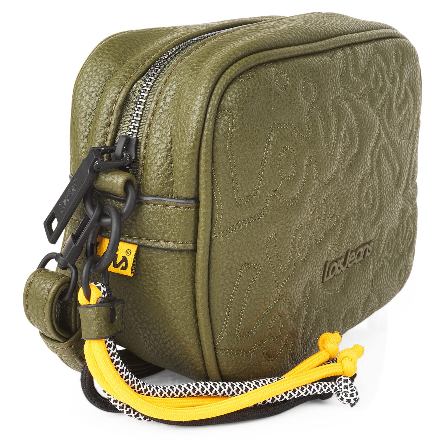 Lois - bolso bandolera de mujer pequeño. base reforzada. cuero pu. bordado.