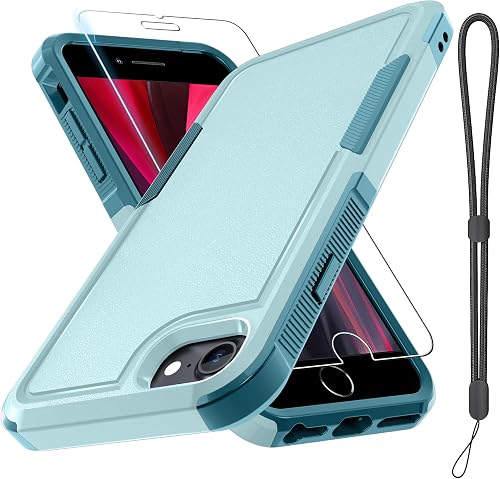 for iPhone 8/7/SE 2022 2020 Case,Military Grade Phone Cover,Mint Green