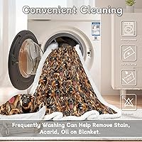 Vista 7 de BlessLiving Manta mullida de perros para niños y adultos, manta de vellón reversible con patrón de animales