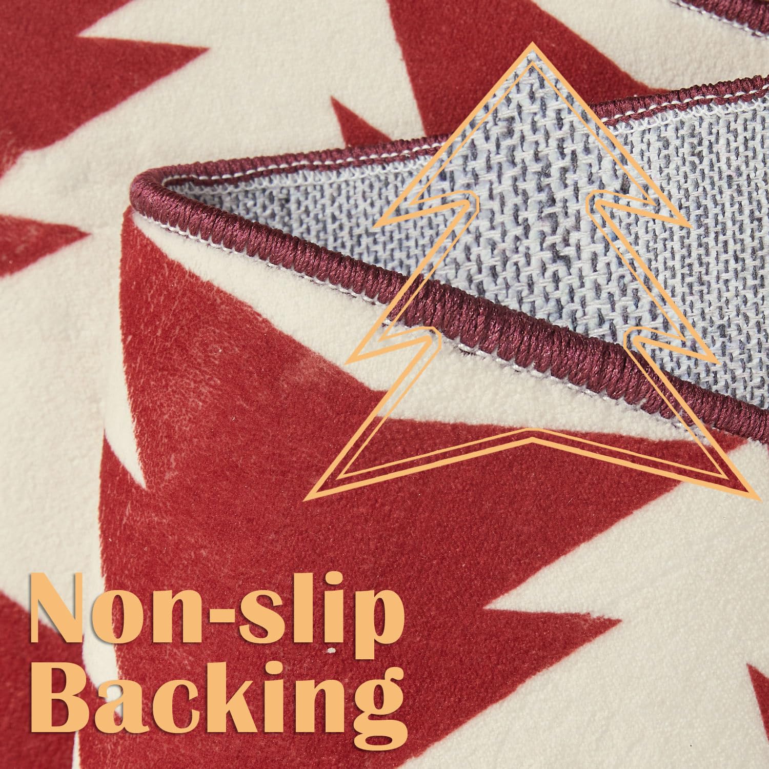 jinchan Christmas Area Rug 3x5 Red Entryway Rug Red Christmas Tree Doormat Washable Rug Non Slip Decorative Floor Carpet Soft Rug Holiday Decor Thin Accent Rug for Kitchen Bathroom Bedroom Living Room