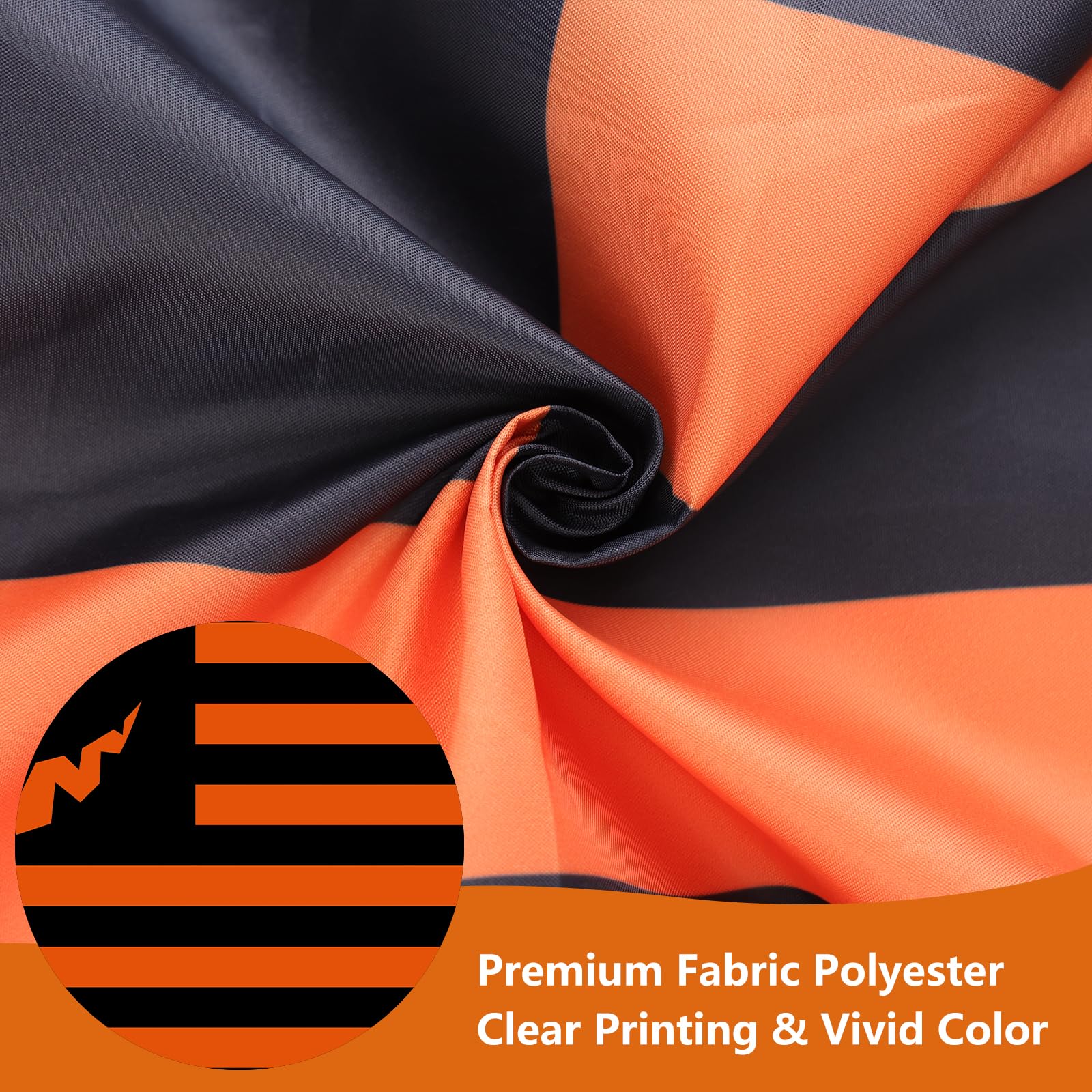 Arosche Halloween-Flagge 90x152 Cm – Doppelseitig Mit Kürbis-Motiv Für Garten & Party