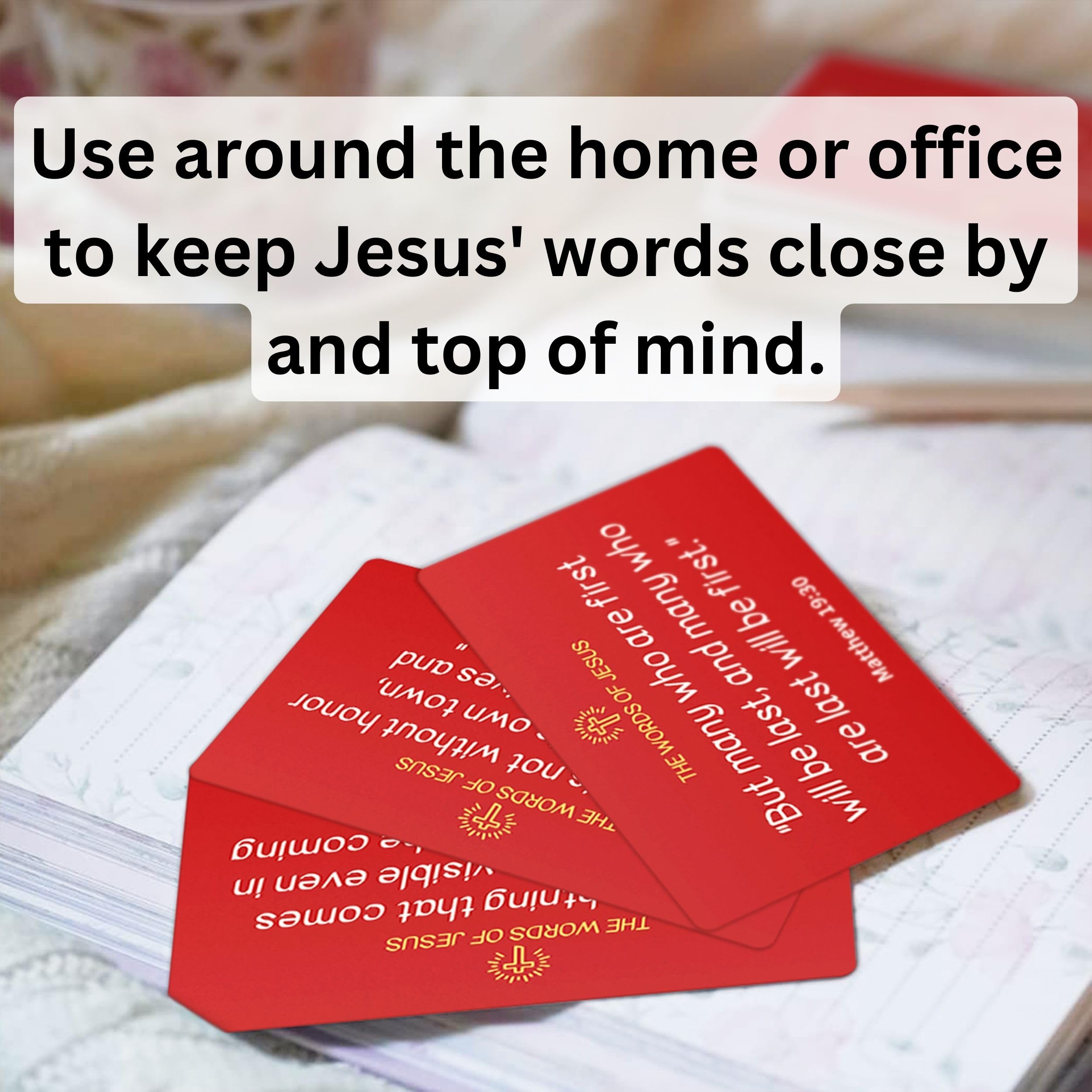 The Words Of Jesus - 110 Christian Bible Verse Cards - Gold Foil Scripture Cards With Bible Verses Of Jesus Christ (NIV) - Image 6