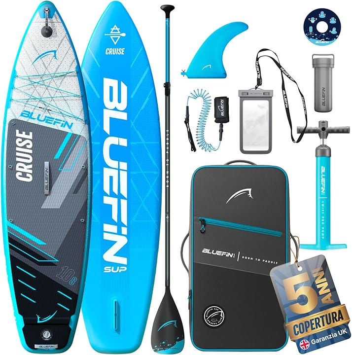 Bluefin sup cruise 10`8 paddleboard gonfiabile tavola da surf con accessori premium
