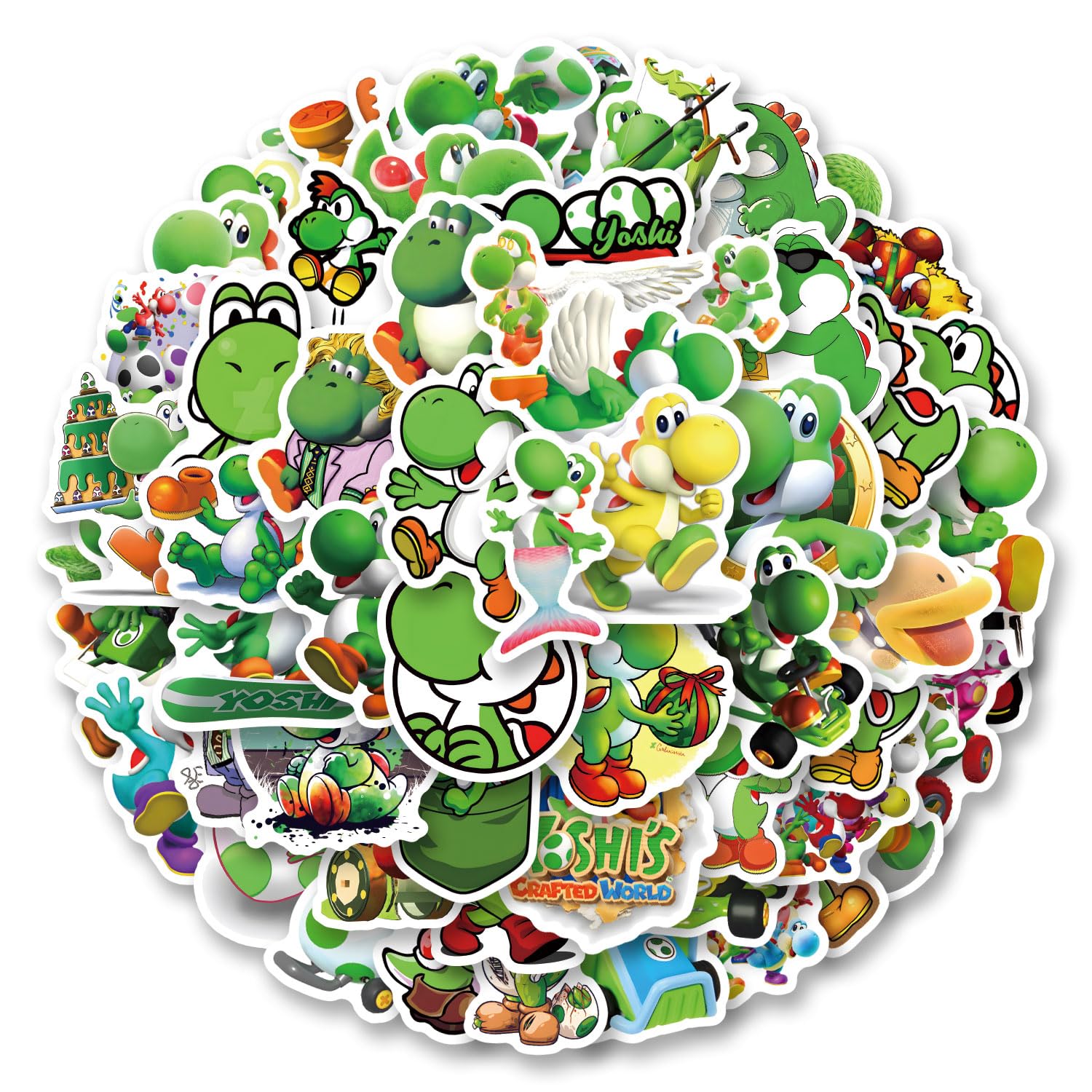 Photo 1 of 61Pcs Cartoon Stickers Pack, Game Cute Vinyl Waterproof Sticker Decals for Water Bottle, Laptop, Phone, Scrapbooking, Journaling Choice for Party Supply Decor