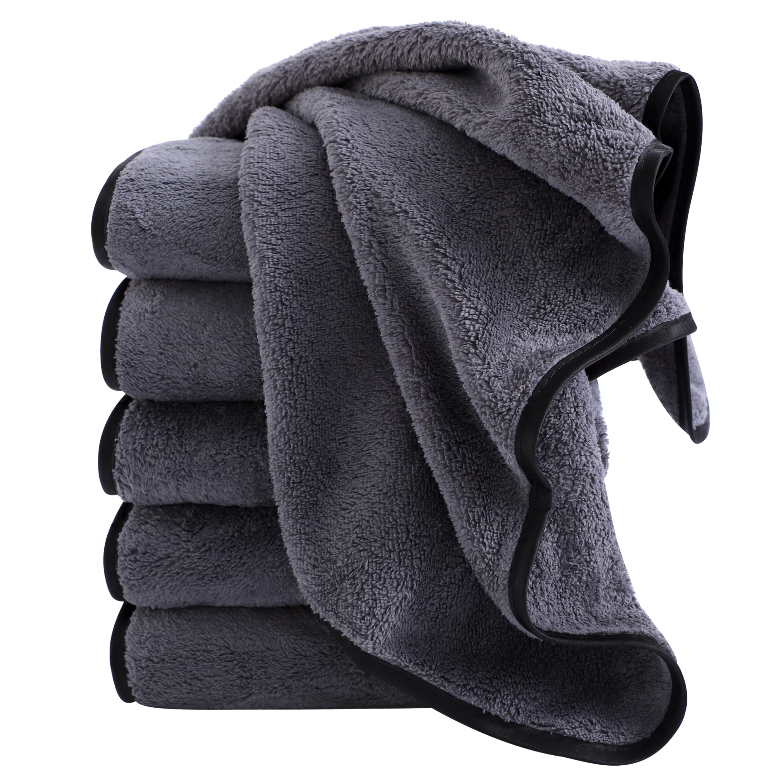 Cosy Family 6 Pack Ultra Soft Microfiber Absorbent Hand Towel, Silk Hemming Towels for Bathroom - Quick Drying - Perfect for Bath, Fitness, Gym,