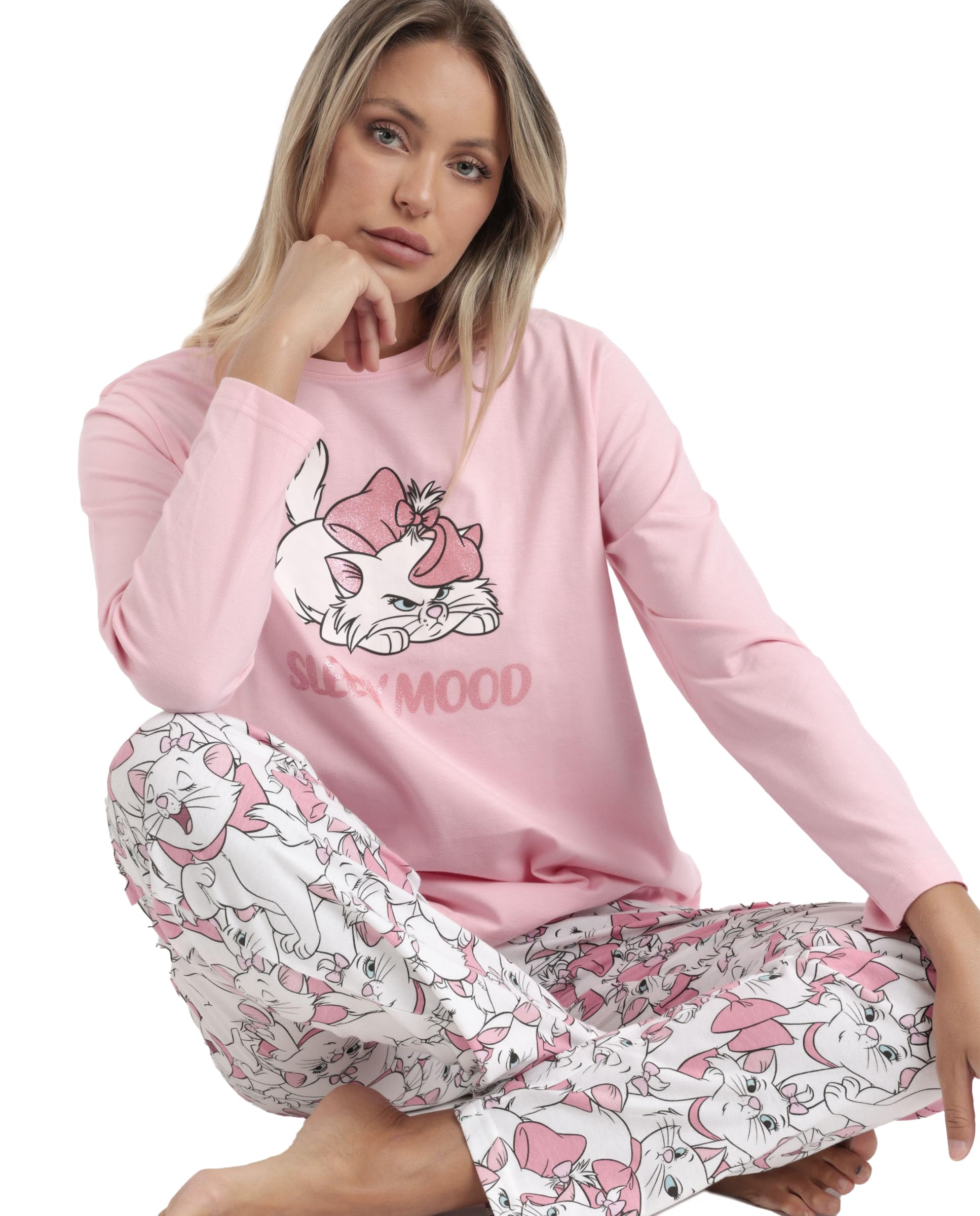 Disney Pigiama a maniche lunghe Sleepy Marie da donna