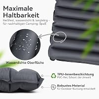 Hikenture Ultrakönnyű Dupla Kempingmatrac - 200x140x10cm Felfújható Matrac 2 Személynek, Beépített Lábpumpával, Túrázáshoz, Kempingezéshez,  3