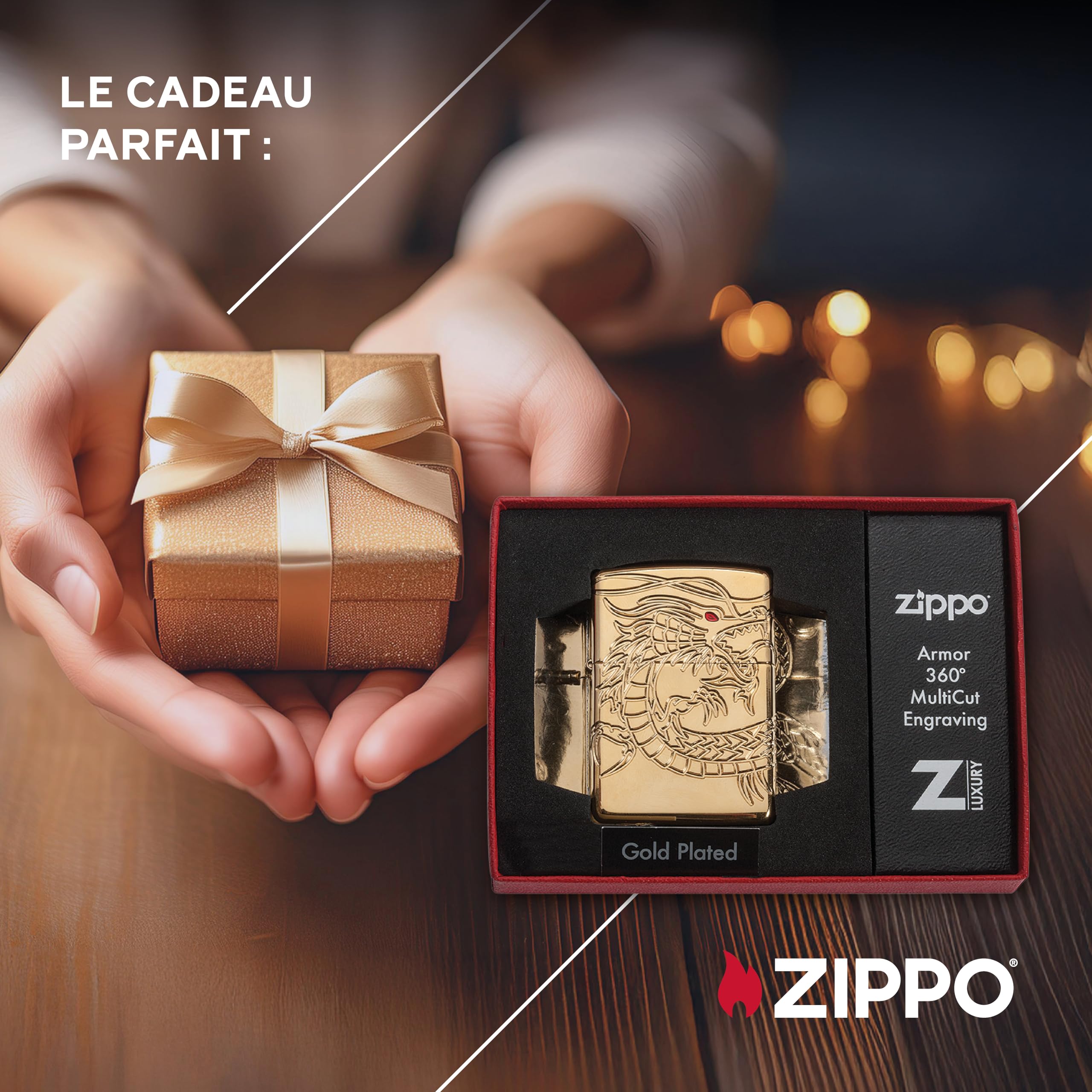 Zippo Armor Chinese Dragon Briquet Unisexe, 6.0 x 4.0 x 2.0 cm