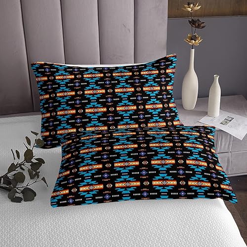 Vista 13 de Erosebridal Ethnic Tribe Feather Coverlet Set Geometric Aztec Bedspread,Western Quilted King African Tribe Arrow Retro Vintage Exotic Geometric