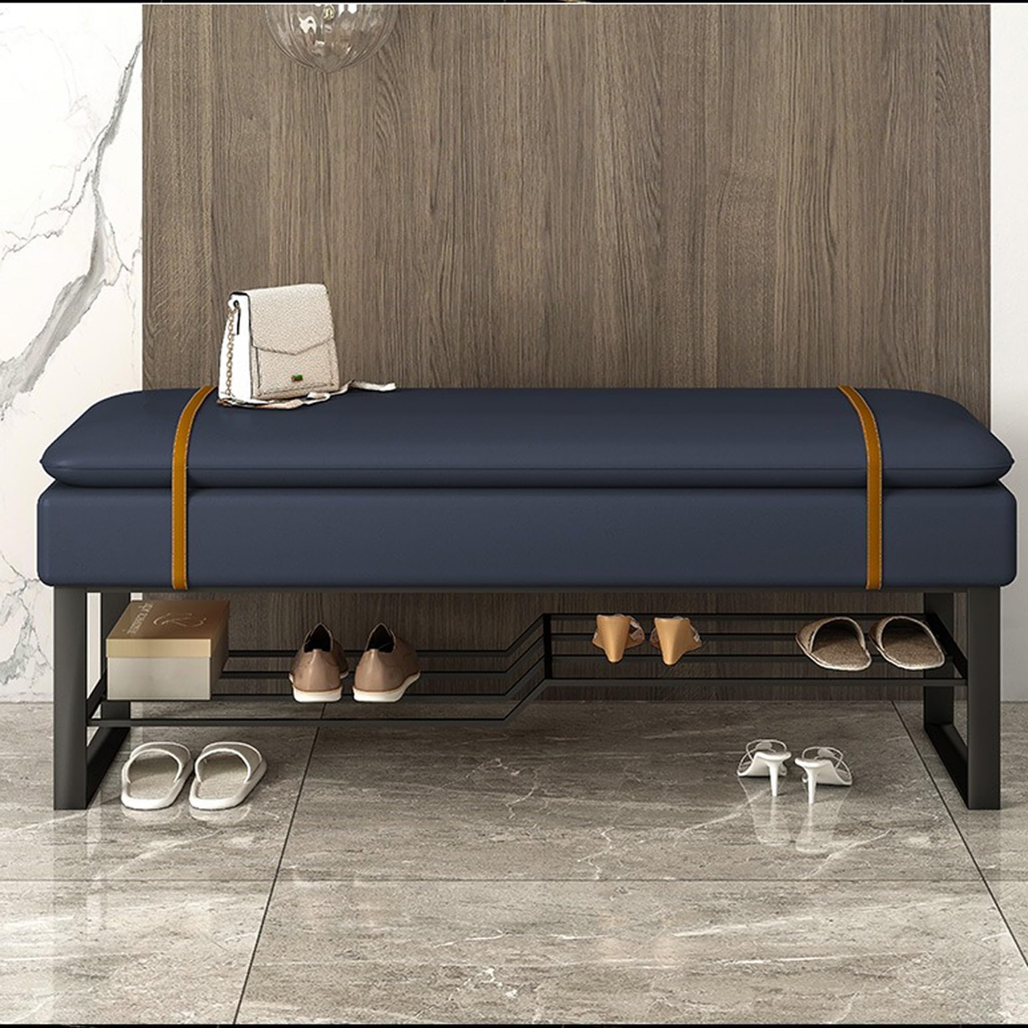 Banc de rangement à chaussures pour organiser le couloir et s'asseoir confortablement