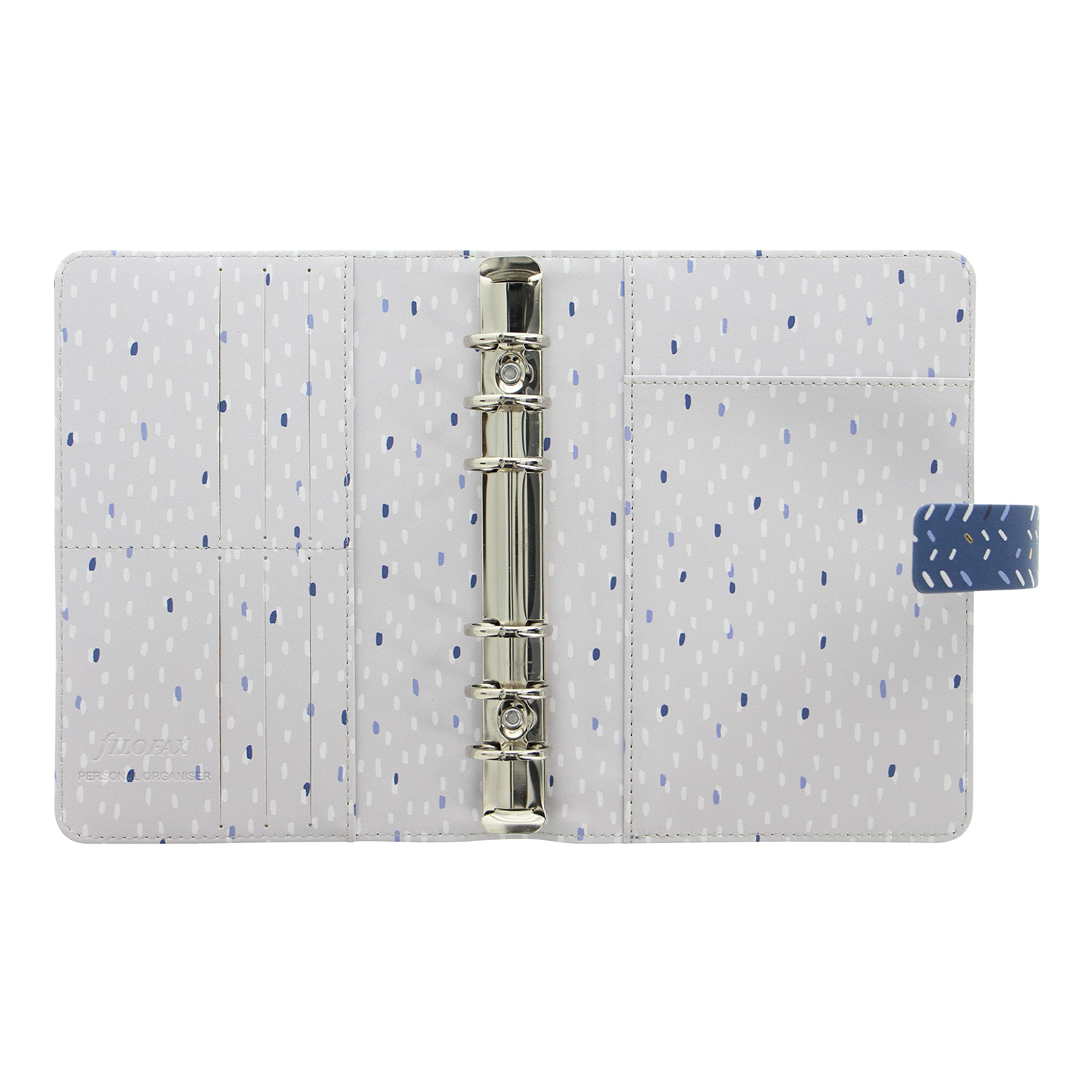 Filofax Indigo Organizer, A5 Size, Snow - Leather-Look, Gold Foil
