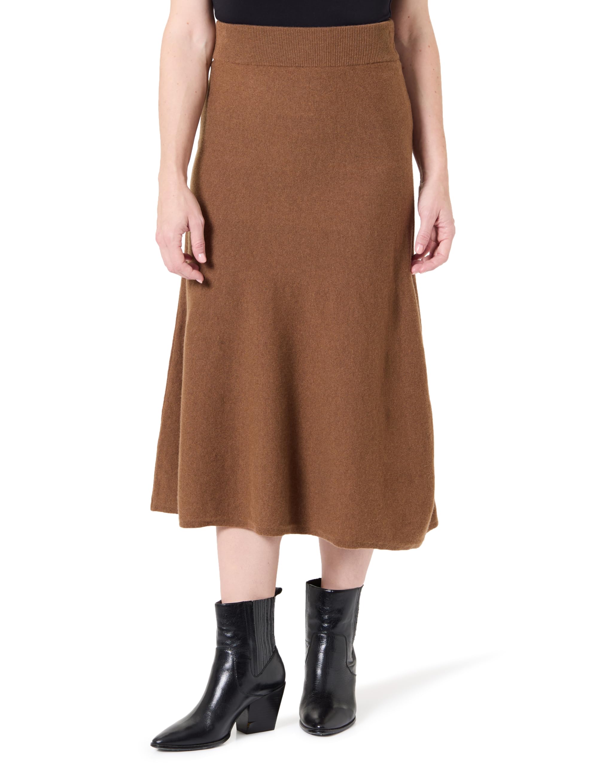 Gant Women's Superfine Lambswool Skirt, Warm Khaki, XL
