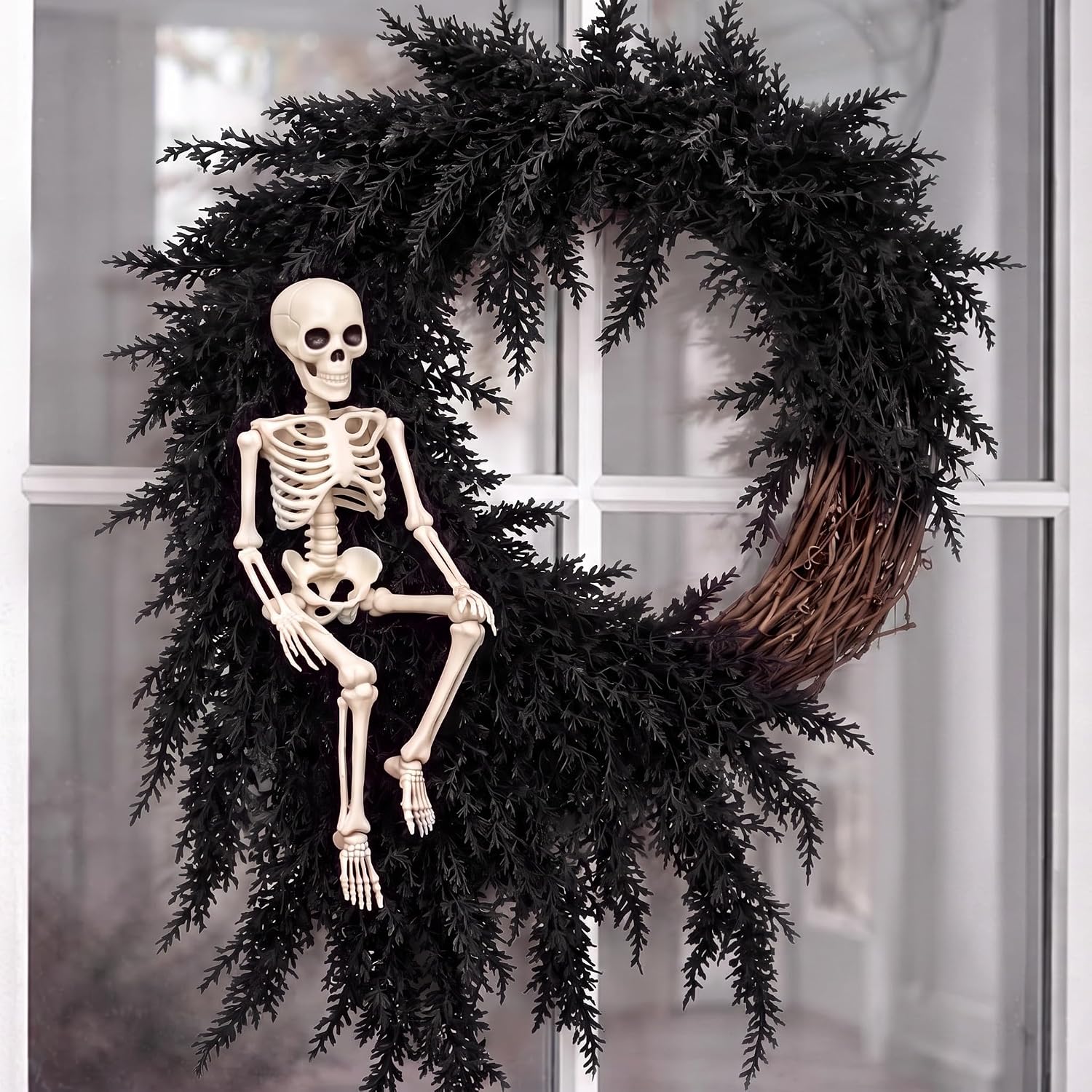 Thiccywoov 20 in Norfolk Pine Wreath Artificial for Front Door, Skeleton