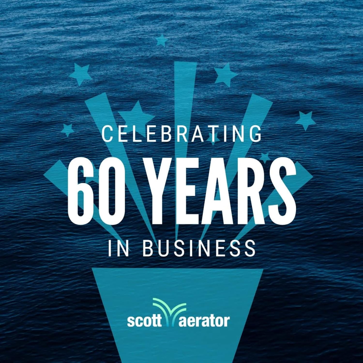 Scott Aerator Amherst fountain operating in a pond during daytime