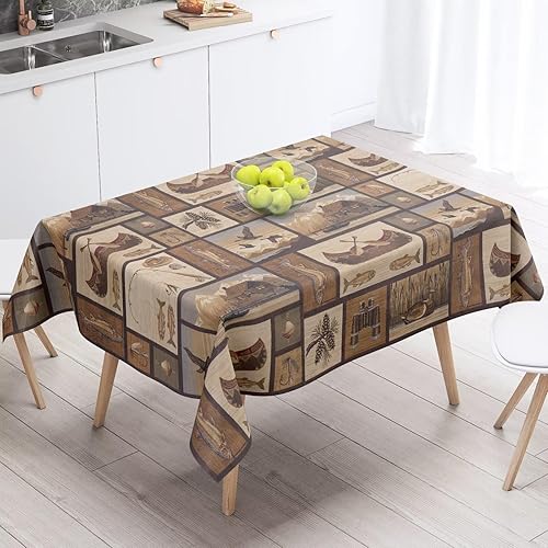 Miniatura 55 de Mantel floral retro de los años 70, decoración de fiesta de cumpleaños, mantel de plástico lavable para comedor, cocina, decoración de fiesta de