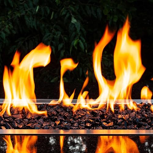 Miniatura 5 de Celestial Fire Glass - Triturado, negro ónix (12" a 34")  Tarro de 10 libras