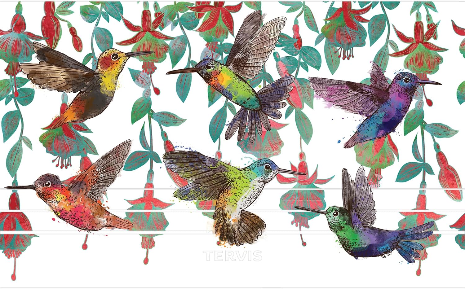 Tervis Traveler Colorful Hummingbirds Triple Walled Insulated Tumbler Travel Cup Keeps Drinks Cold & Hot, 20oz, Stainless Steel - Image 2