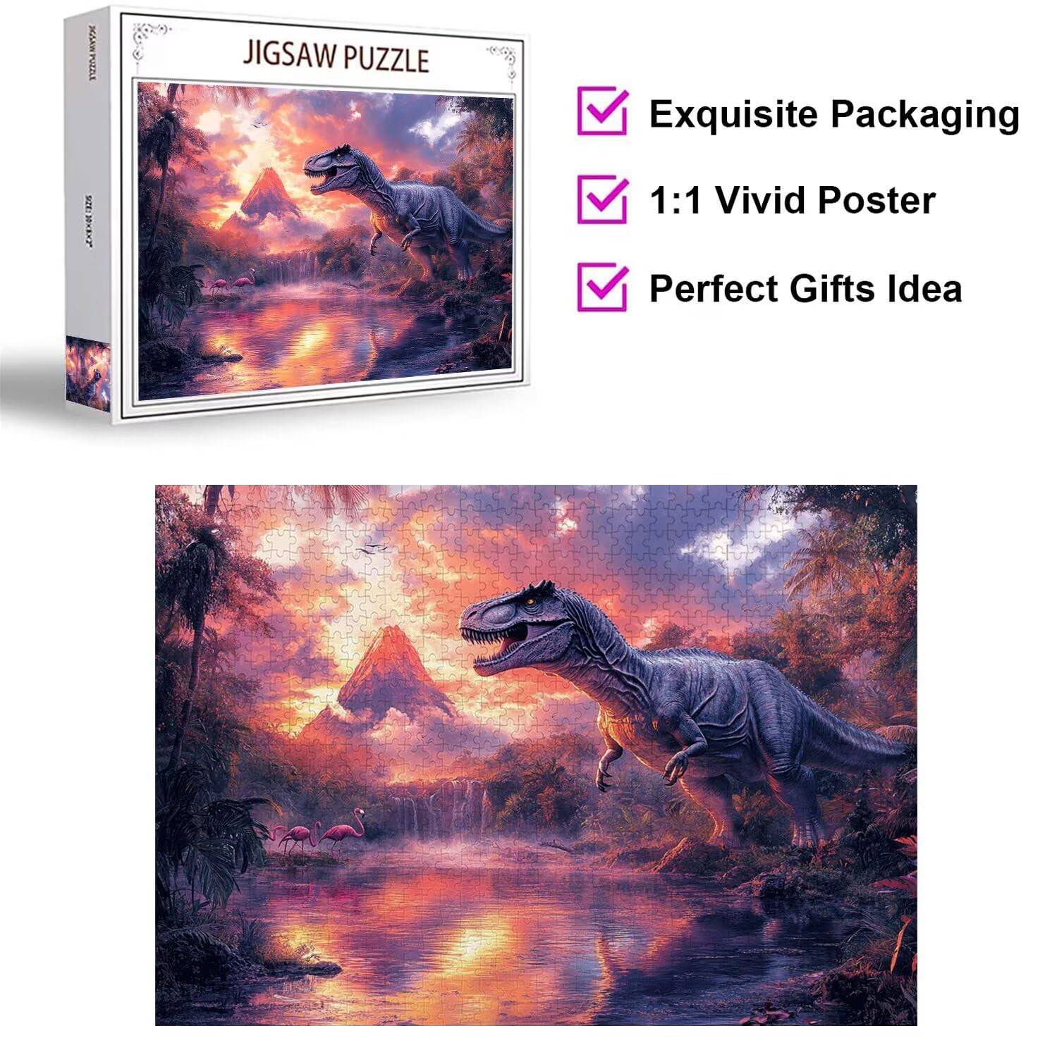 Puzzle 5000 Pezzi dinosauri Puzzle Adulti, Gioco Educativo, n-388 | Jigsaw Puzzles Foreste, Impossibile Difficile Sfida, Classici Gioco Familiare, Giochi Divertenti, Idee Regalo