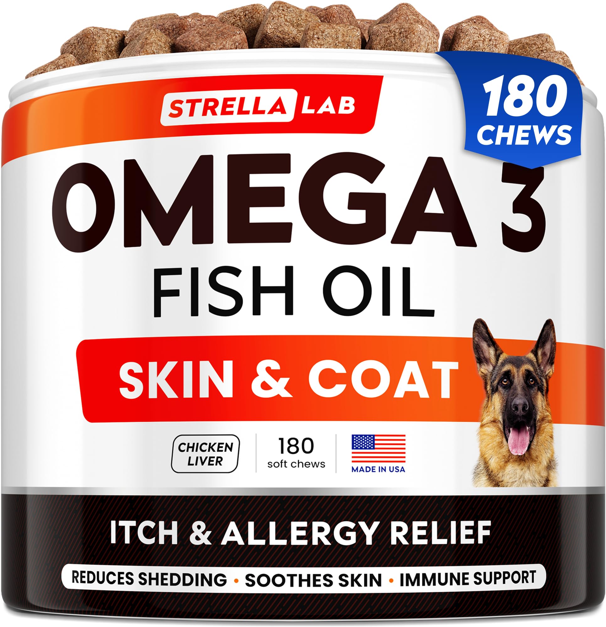 StrellaLab Omega 3 Treats for Dogs