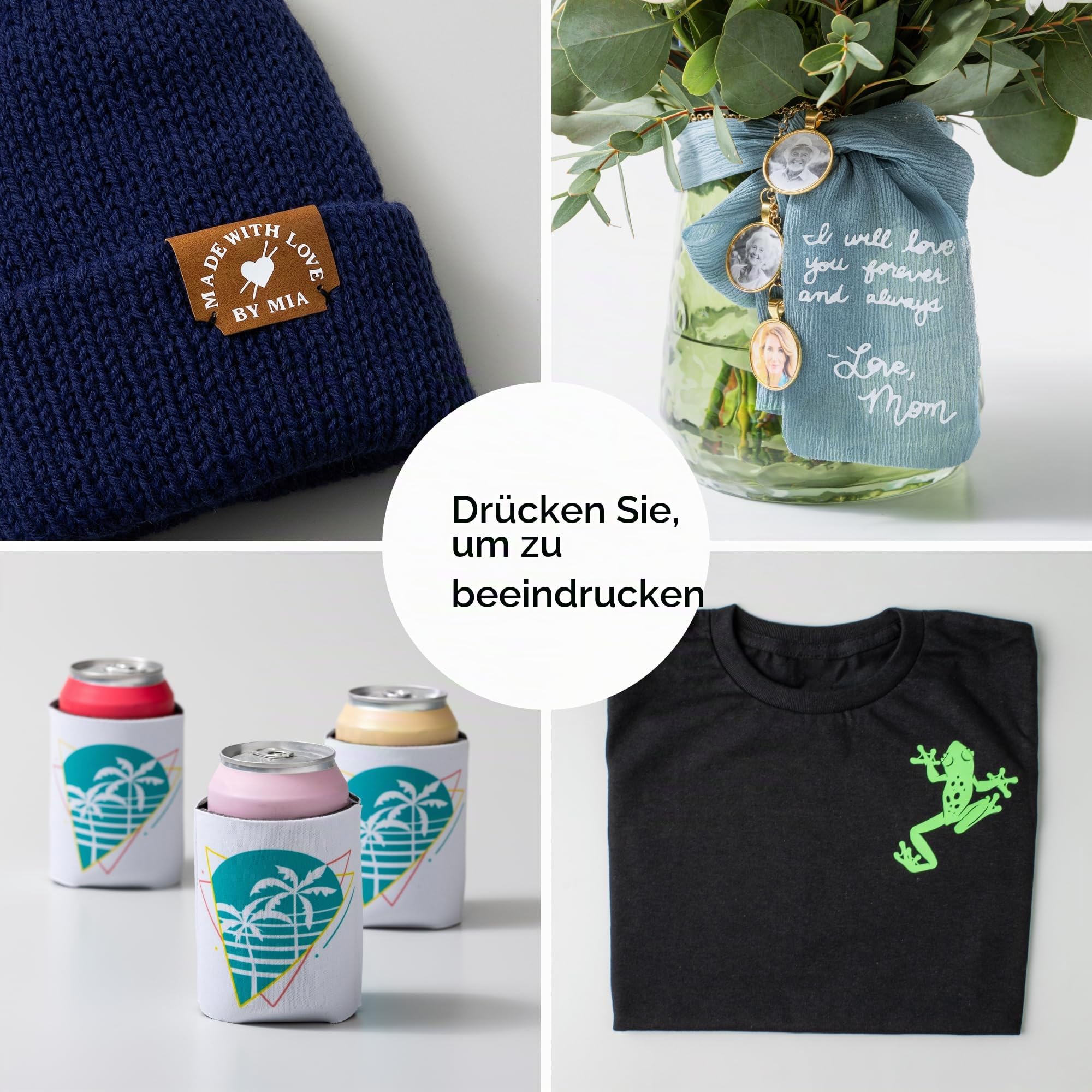 Cricut EasyPress Mini-Wärmepresse – zum Pressen kleiner Gegenstände wie Schuhe, Stofftiere, Hüte & mehr – 3 Heizstufen & Präzisionsspitze – Keramikbeschichtete Heizplatte – kompakt & leicht – Zen Blau