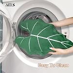 AELS Ensemble de 2 3D Feuilles Oreillers à jet décoratif, 19"& 15" Philodendron Gloriosum Plush Oreiller Set pour les amoureux de plantes amours de jardin, salon chambre décoration de chambre de bébé, vert clair & Vert foncé